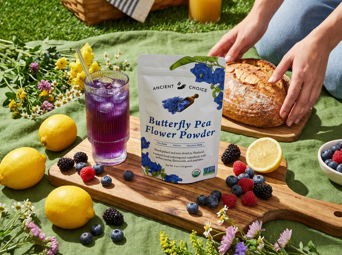 Picnic blanket setup