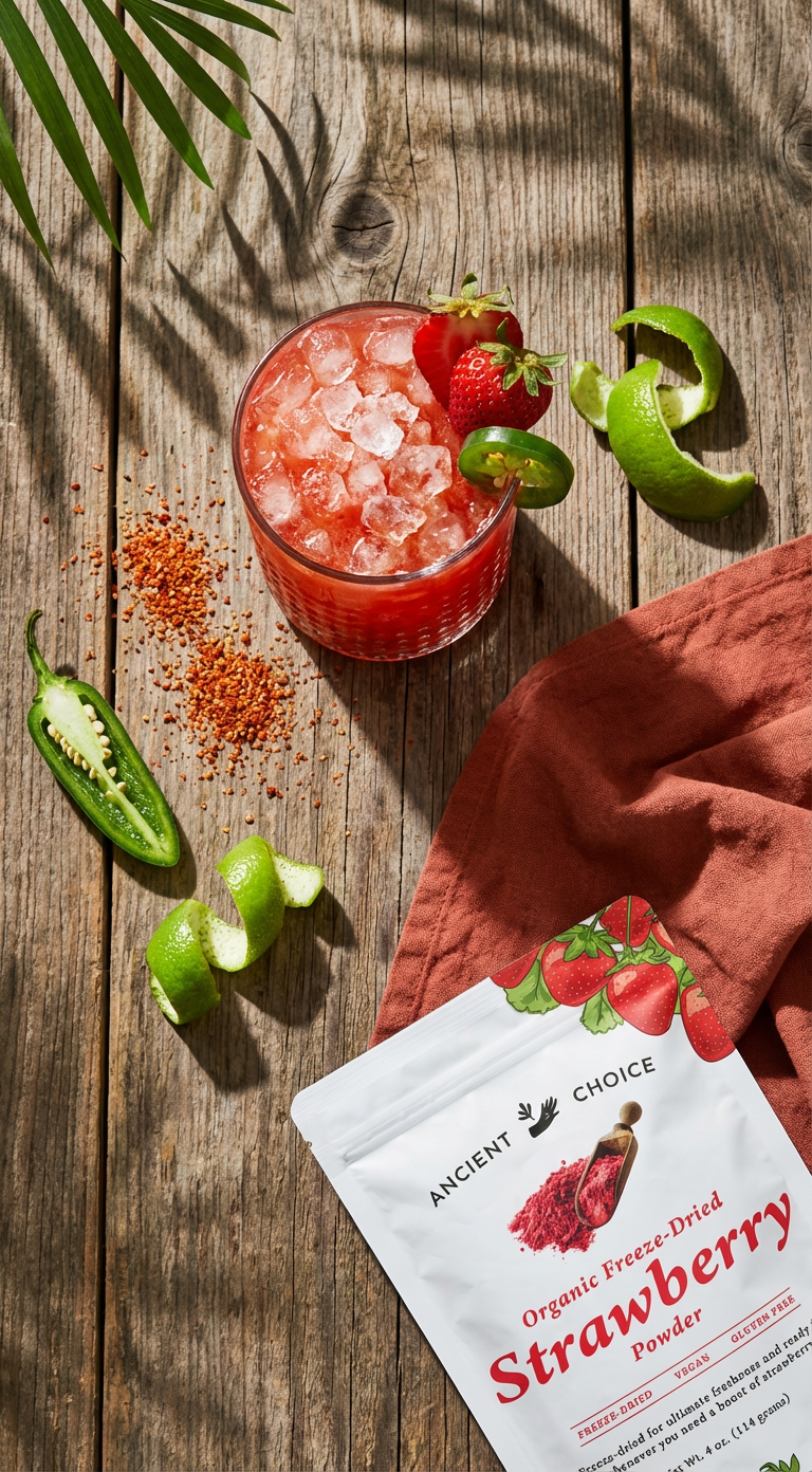 Spicy strawberry margarita